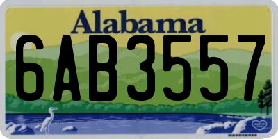 AL license plate 6AB3557