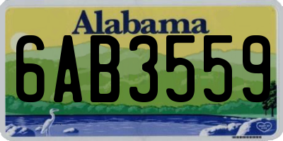 AL license plate 6AB3559