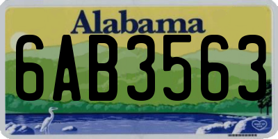 AL license plate 6AB3563