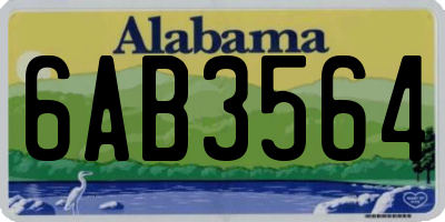 AL license plate 6AB3564