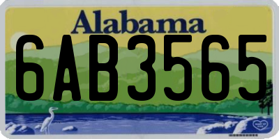 AL license plate 6AB3565