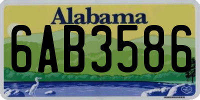 AL license plate 6AB3586