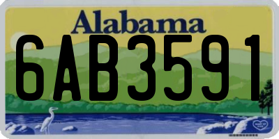 AL license plate 6AB3591