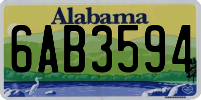AL license plate 6AB3594