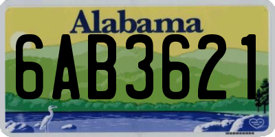 AL license plate 6AB3621