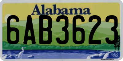 AL license plate 6AB3623