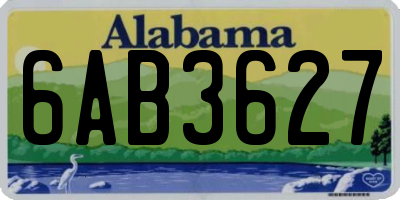 AL license plate 6AB3627