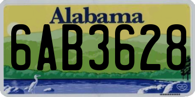 AL license plate 6AB3628