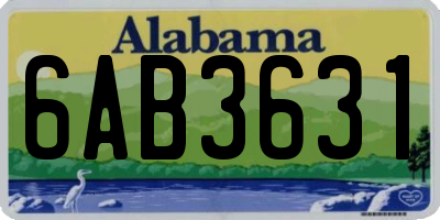 AL license plate 6AB3631