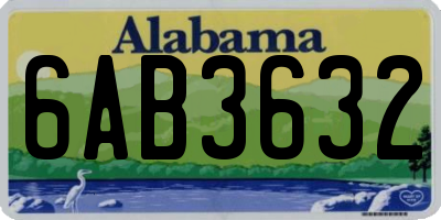 AL license plate 6AB3632