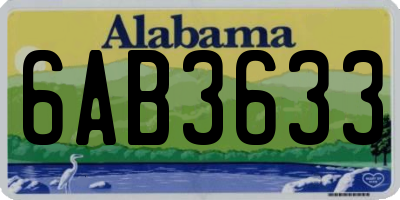AL license plate 6AB3633