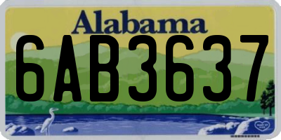 AL license plate 6AB3637