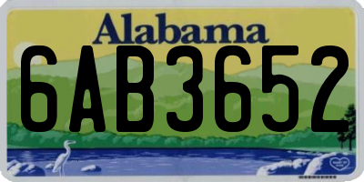 AL license plate 6AB3652
