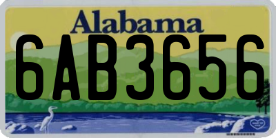 AL license plate 6AB3656