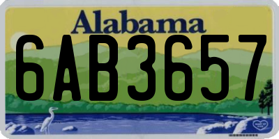 AL license plate 6AB3657