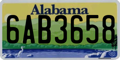 AL license plate 6AB3658
