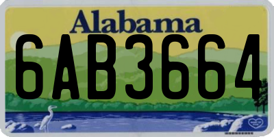 AL license plate 6AB3664