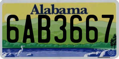 AL license plate 6AB3667