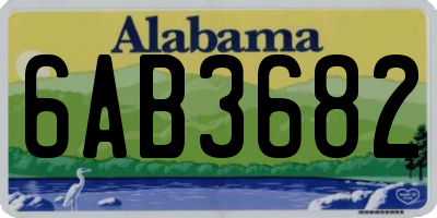 AL license plate 6AB3682