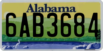 AL license plate 6AB3684