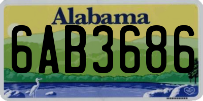 AL license plate 6AB3686