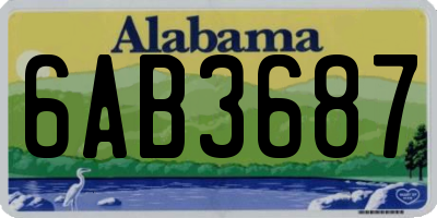 AL license plate 6AB3687