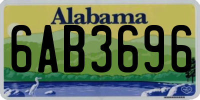 AL license plate 6AB3696