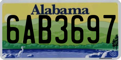 AL license plate 6AB3697
