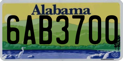 AL license plate 6AB3700