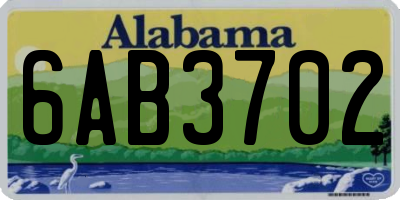 AL license plate 6AB3702