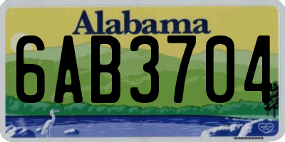AL license plate 6AB3704