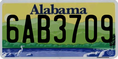AL license plate 6AB3709