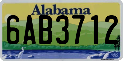 AL license plate 6AB3712