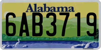 AL license plate 6AB3719