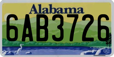 AL license plate 6AB3726