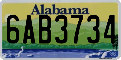 AL license plate 6AB3734