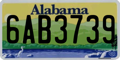 AL license plate 6AB3739