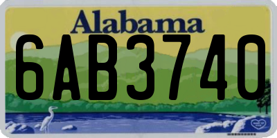 AL license plate 6AB3740