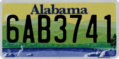 AL license plate 6AB3741