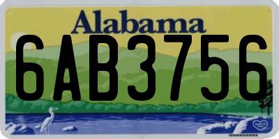 AL license plate 6AB3756