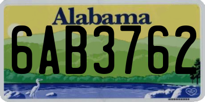AL license plate 6AB3762