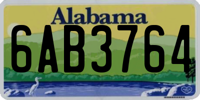 AL license plate 6AB3764