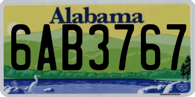 AL license plate 6AB3767
