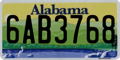 AL license plate 6AB3768