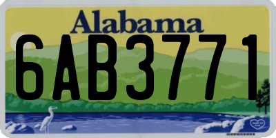 AL license plate 6AB3771