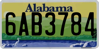 AL license plate 6AB3784