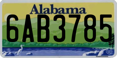 AL license plate 6AB3785