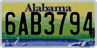 AL license plate 6AB3794