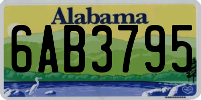 AL license plate 6AB3795