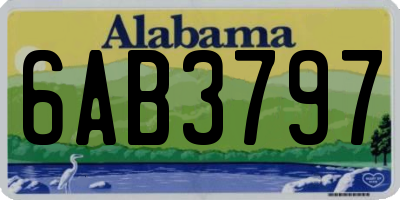 AL license plate 6AB3797